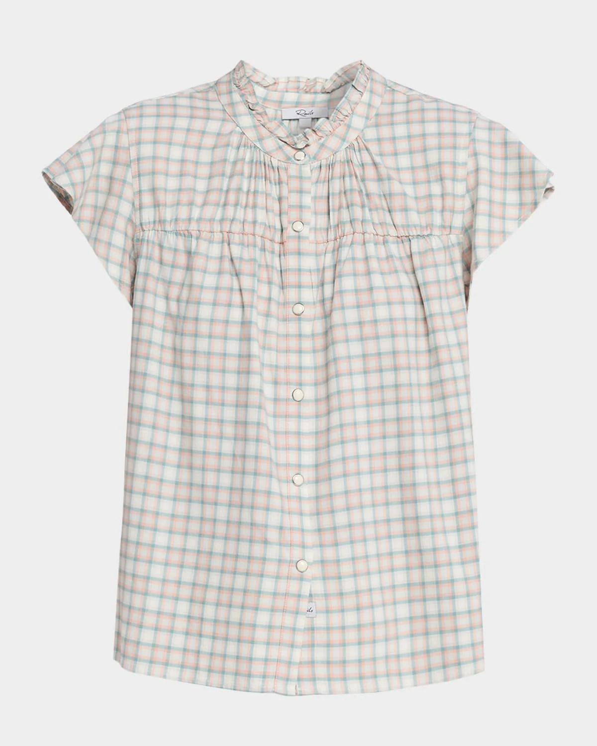 Ruthie Plaid Button-Front Top - 1
