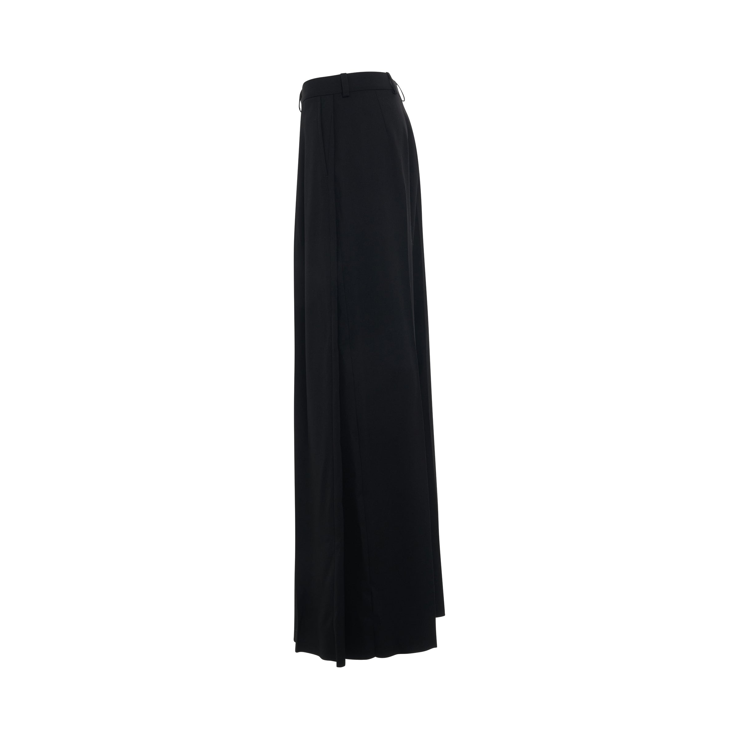 Deconstructed Double Front Pants in Black - 3