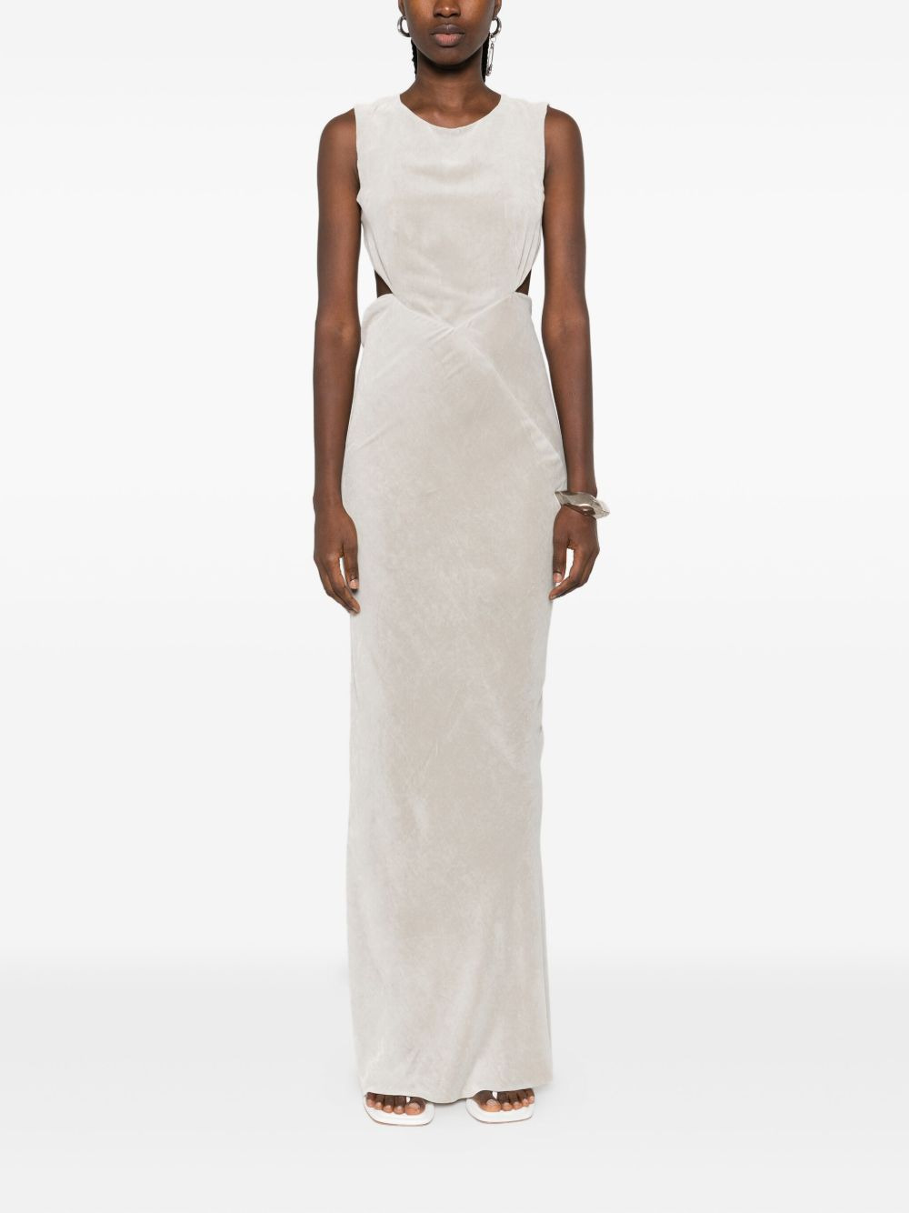 sleeveless cut-out maxi gown - 3
