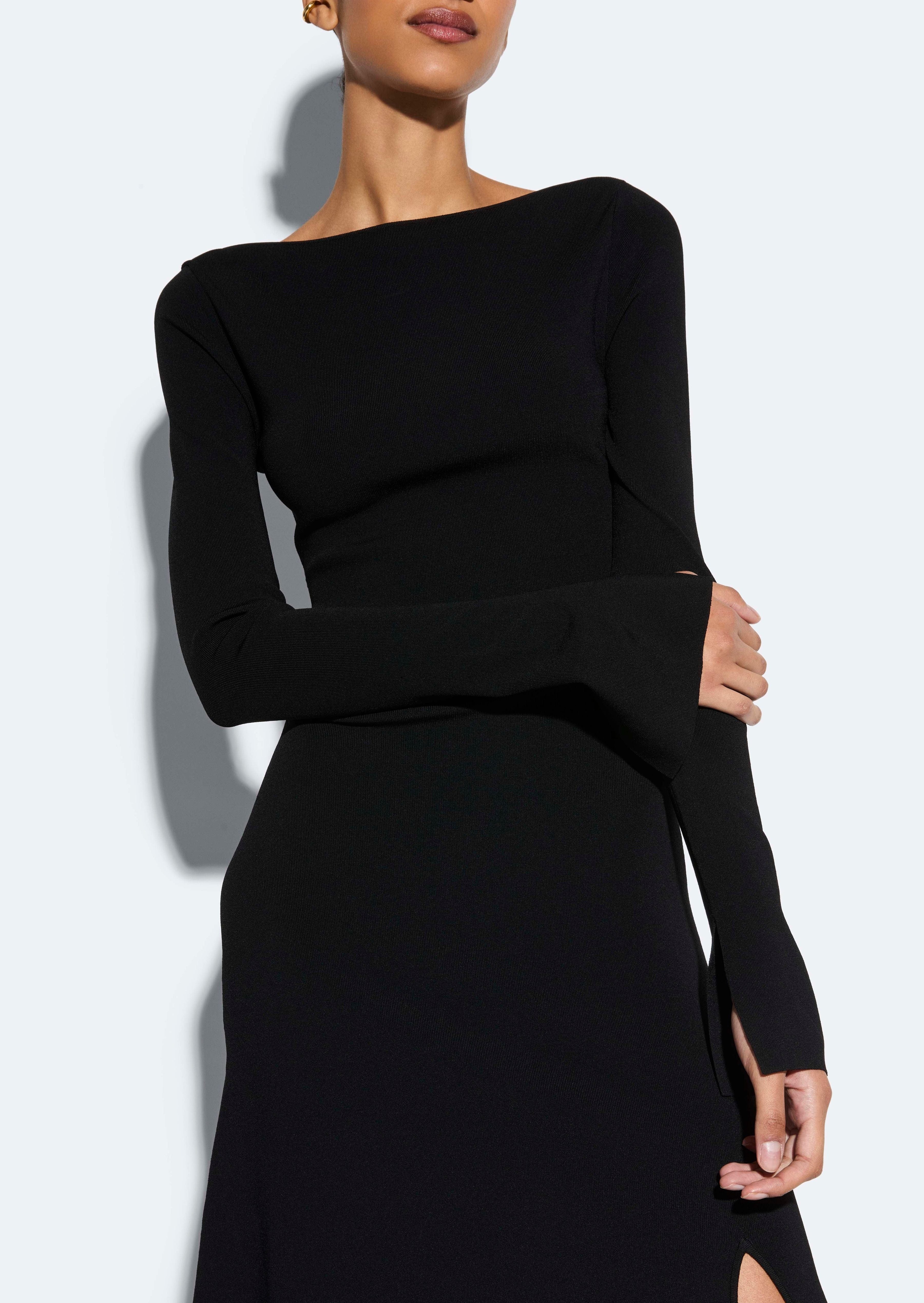 Viscose Boatneck Dress - 4