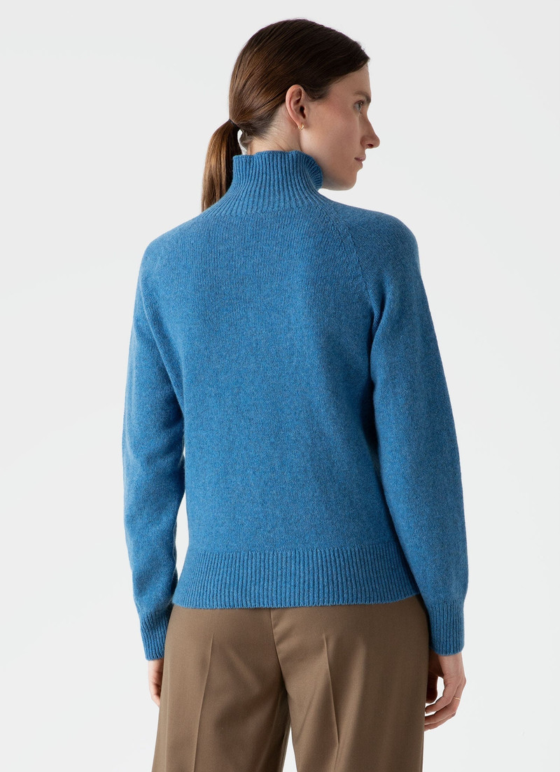 Lambswool Funnel Neck Jumper 4