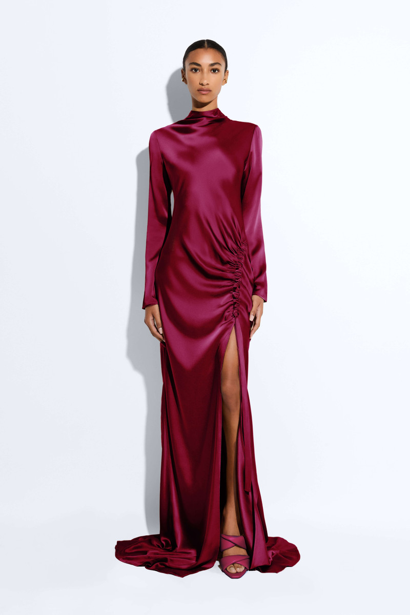 LAPOINTE Satin Tab Gown outlook