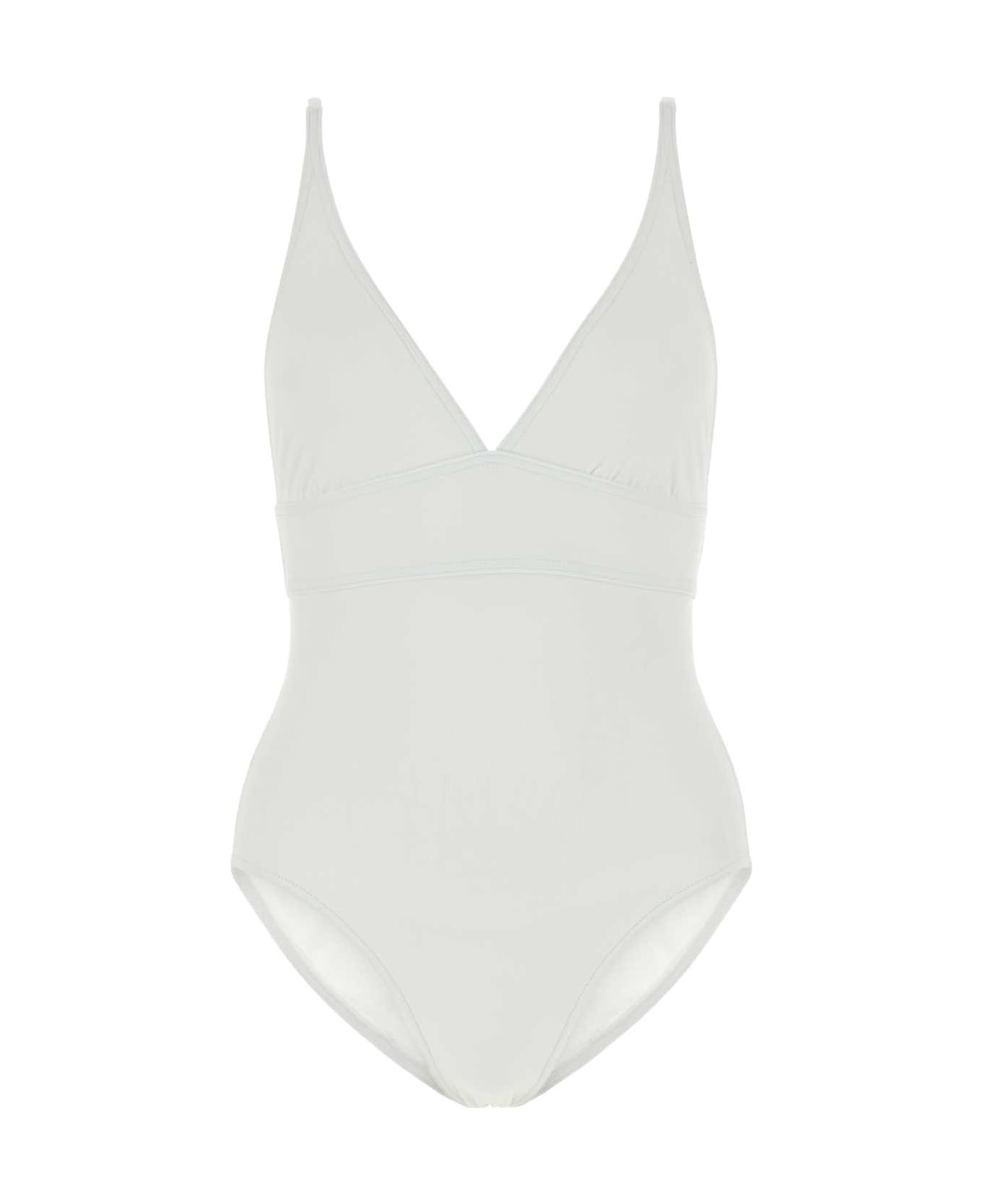 White Stretch Nylon Swimsuit - 1
