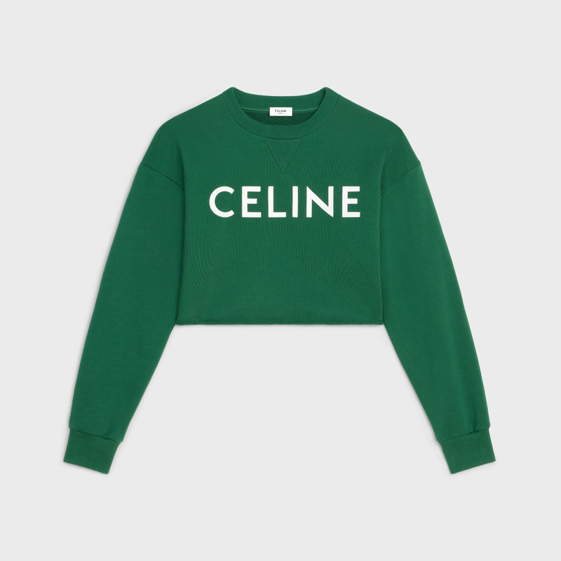CROPPED CELINE SWEATSHIRT IN COTTON FLEECE 1