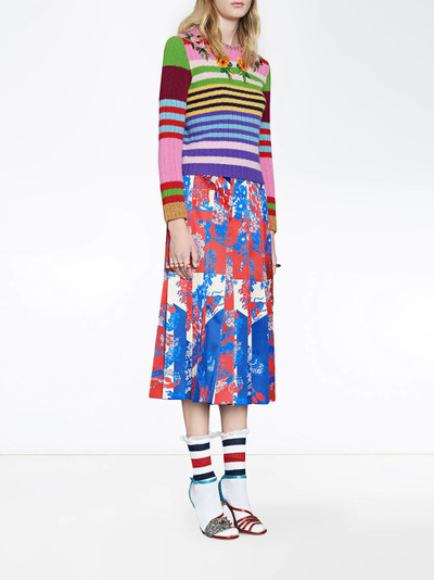 GUCCI embroidered multicolour knit top outlook