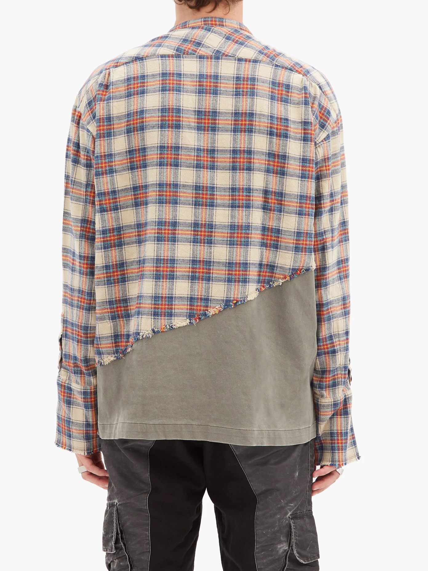 Studio plaid cotton-blend shirt - 5