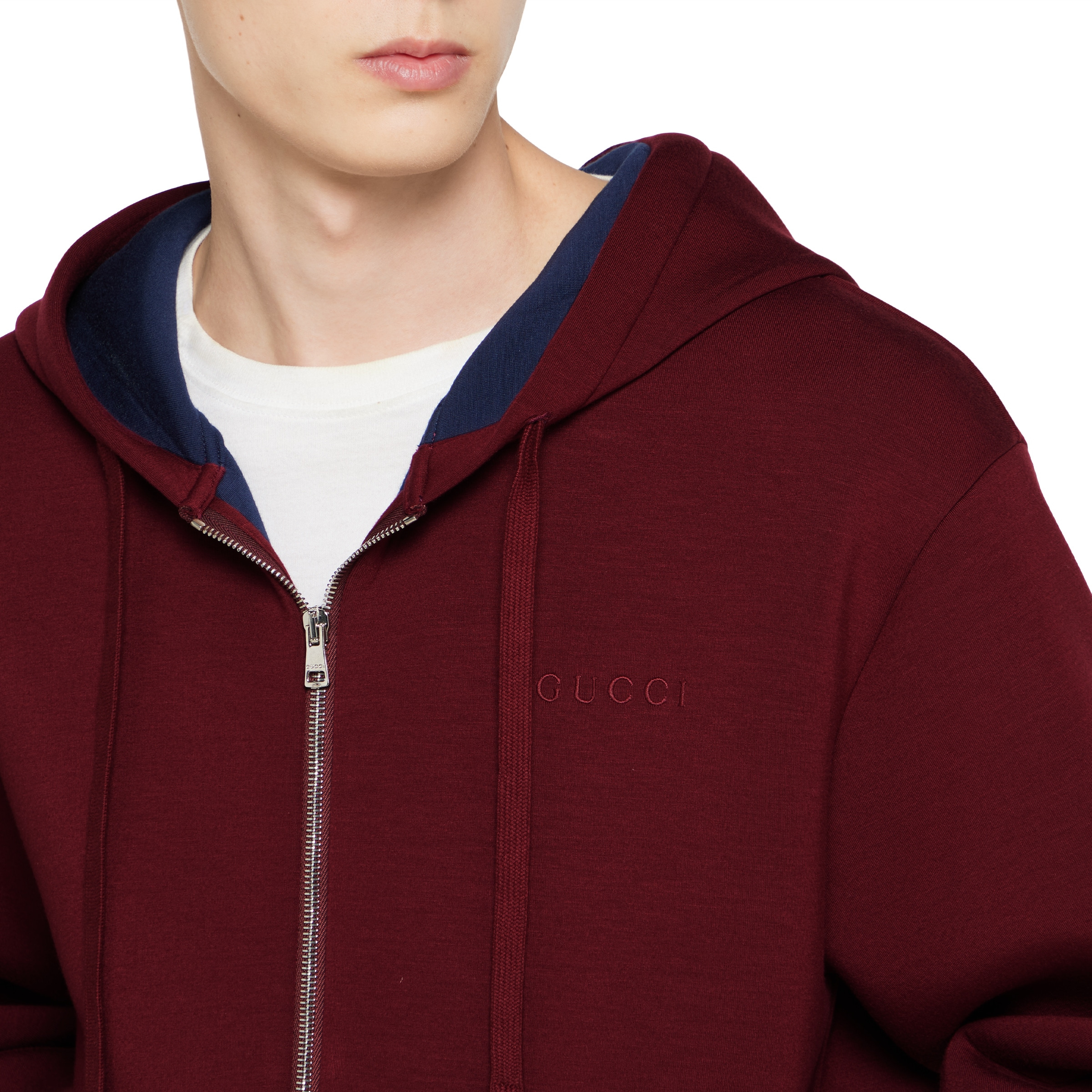 Double cotton viscose jersey zip jacket - 5