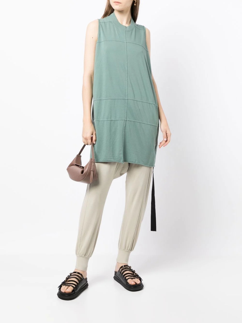 panelled crew-neck tank top - 2