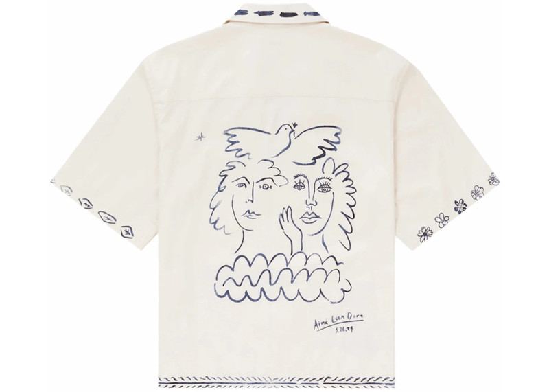 AIMÉ LEON DORE Aime Leon Dore Lesvos Cropped Camp Shirt Cream outlook