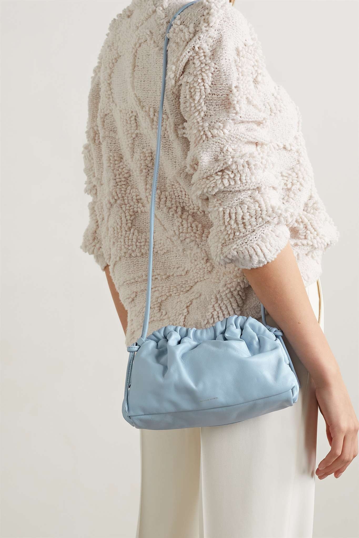 Cloud mini gathered leather clutch - 2