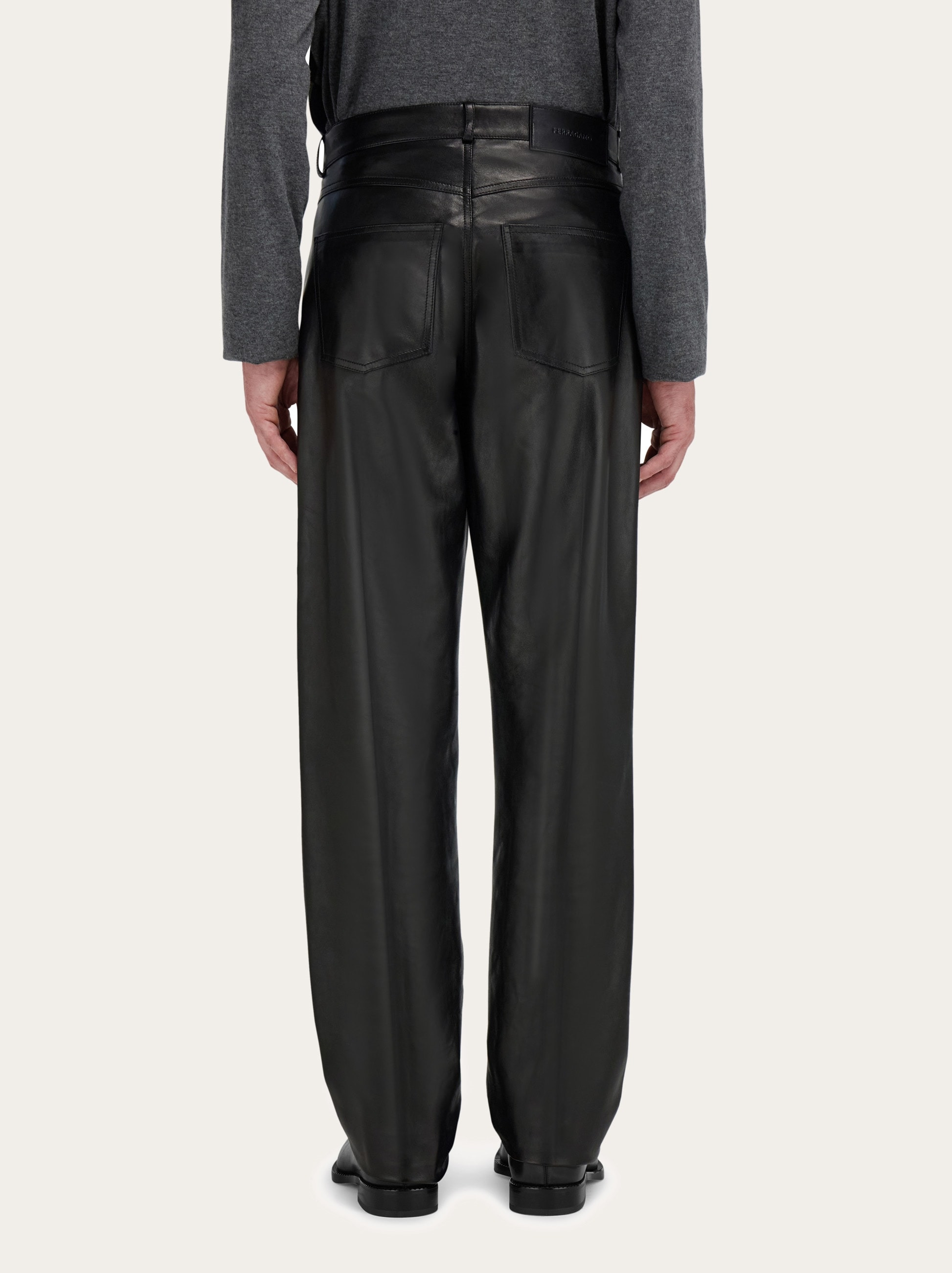 Five pocket nappa trousers - 4