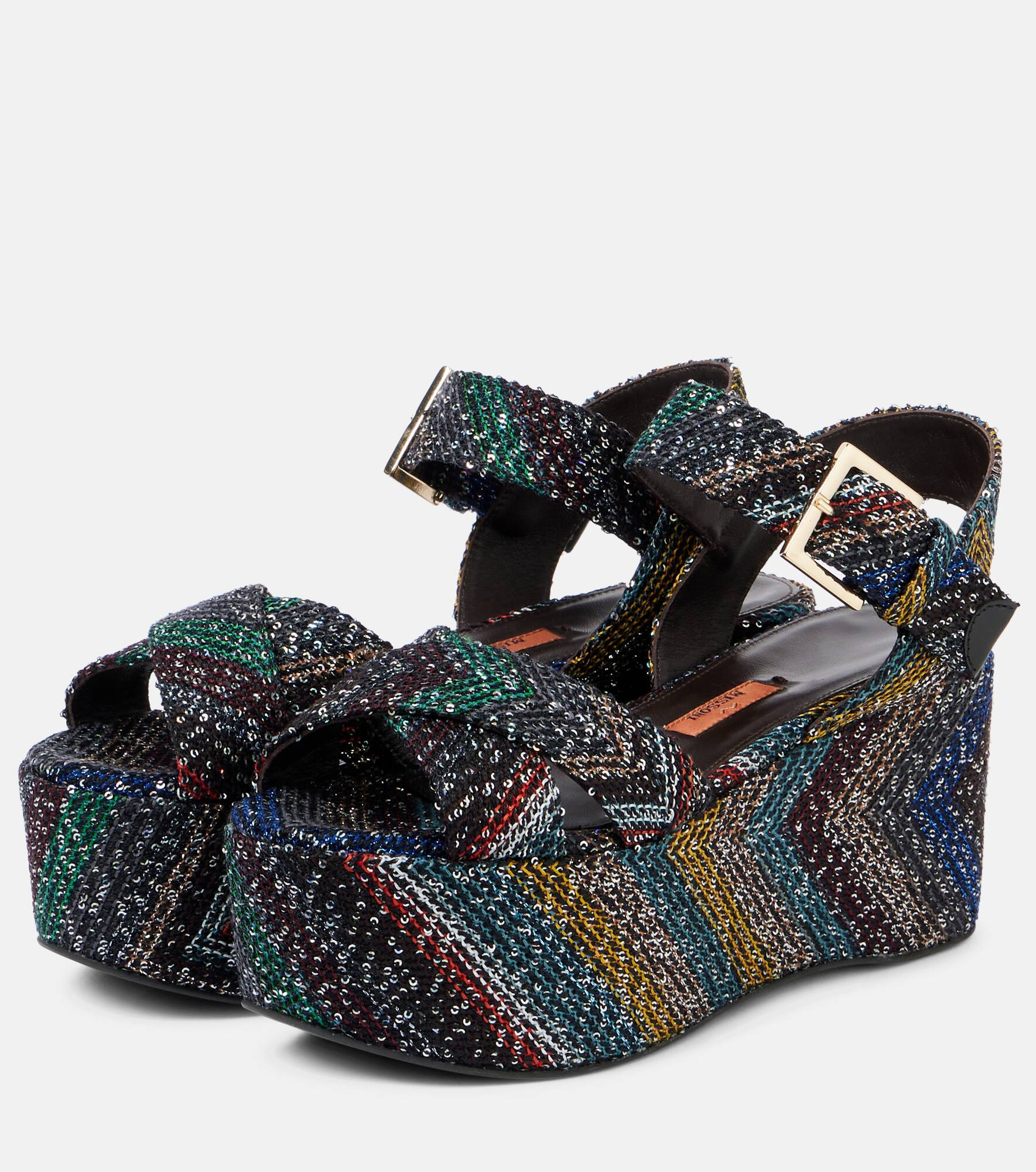 Julia Caperdoni sequined platform sandals - 4