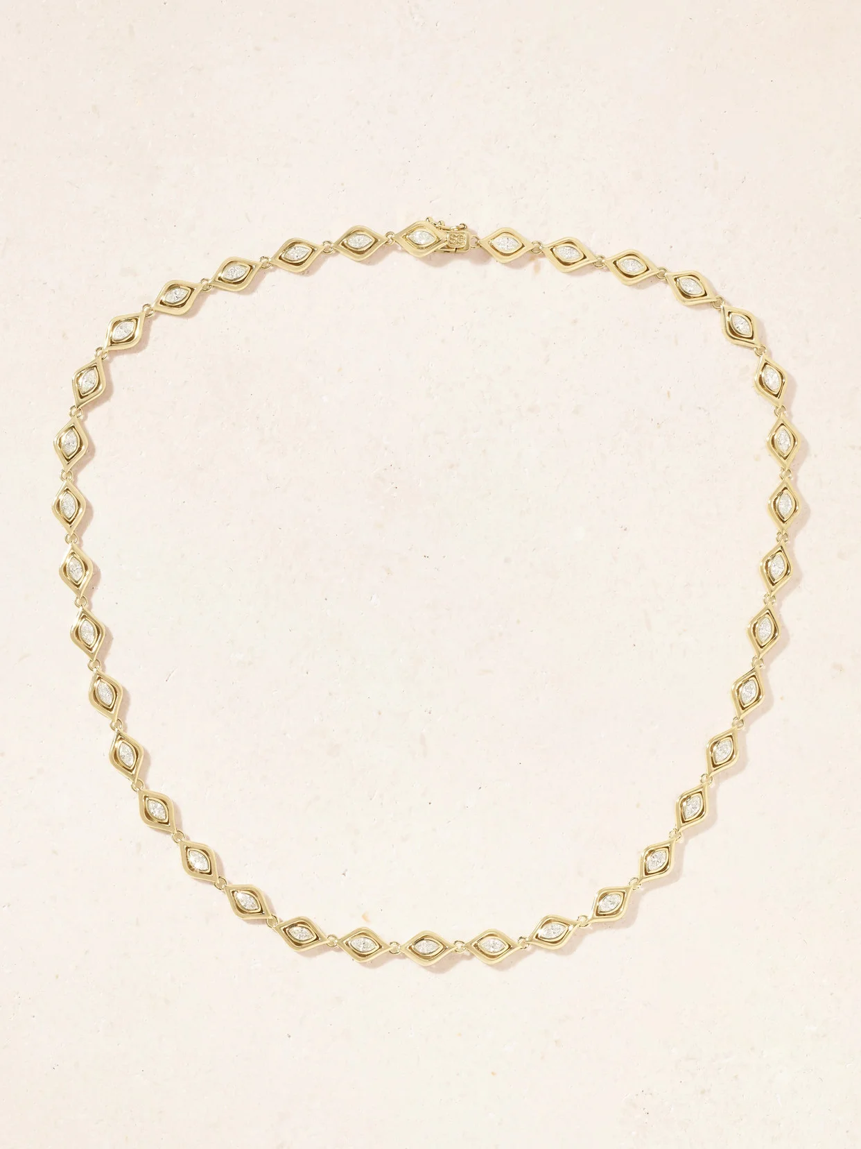 Evil Eye Eternity 14-karat Gold Diamond Necklace - 1