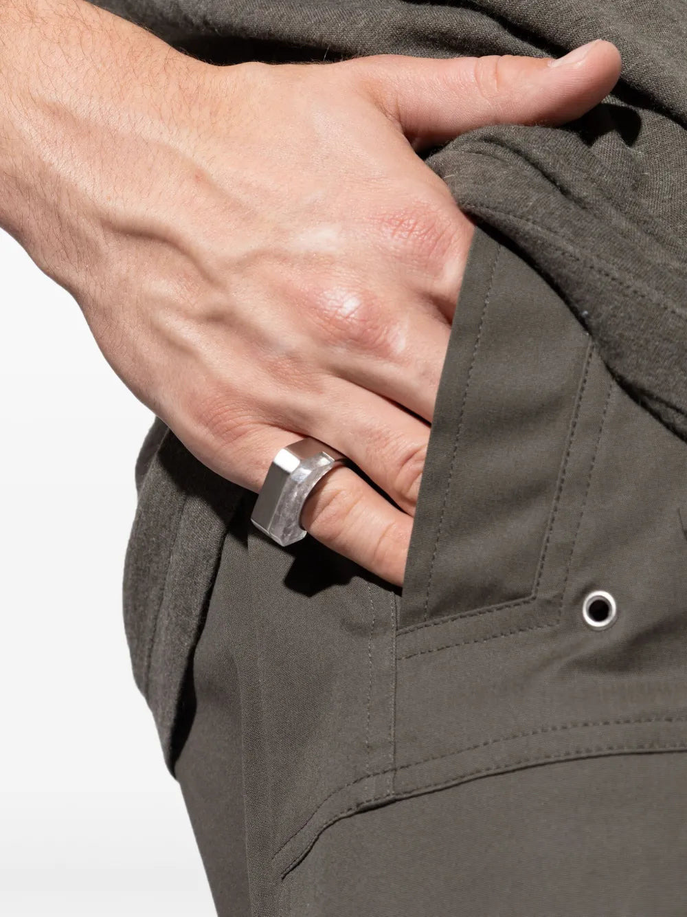 Rick Owens Men Hollywood Double Crystal Ring - 4