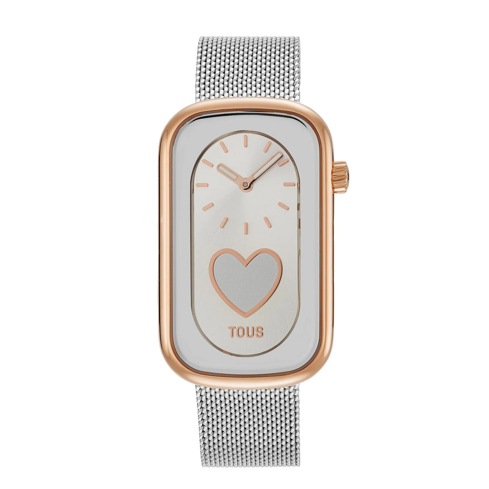 Two-tone analog Watch with heart silhouette and steel bracelet T-Band Club - 1