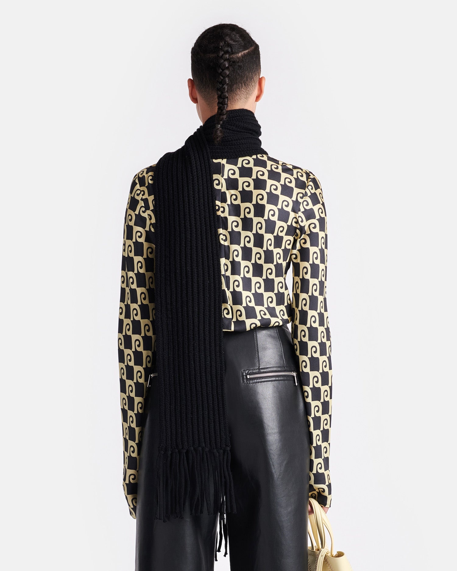 Printed Silk-Twill Turtleneck Top - 3