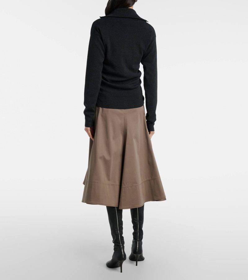 Janan cotton-blend sateen midi skirt 3