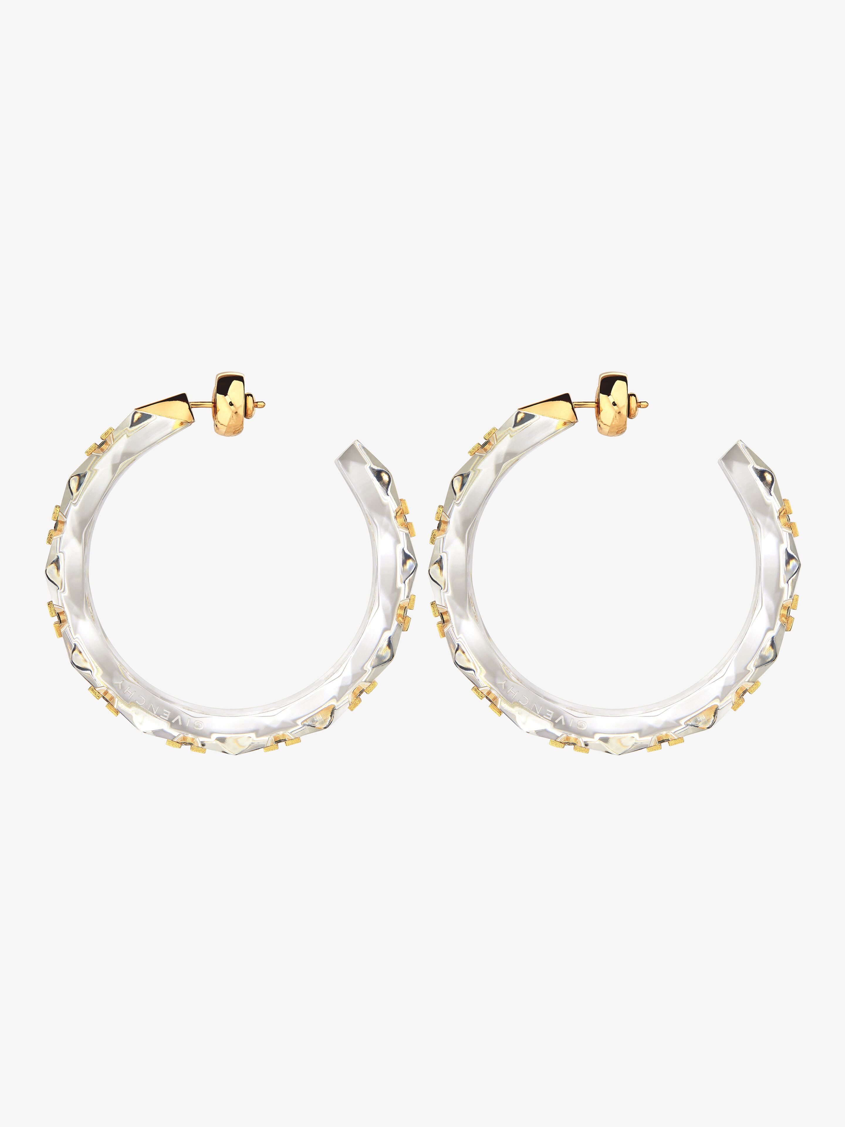 Givenchy 4G Crystal Hoop Earrings