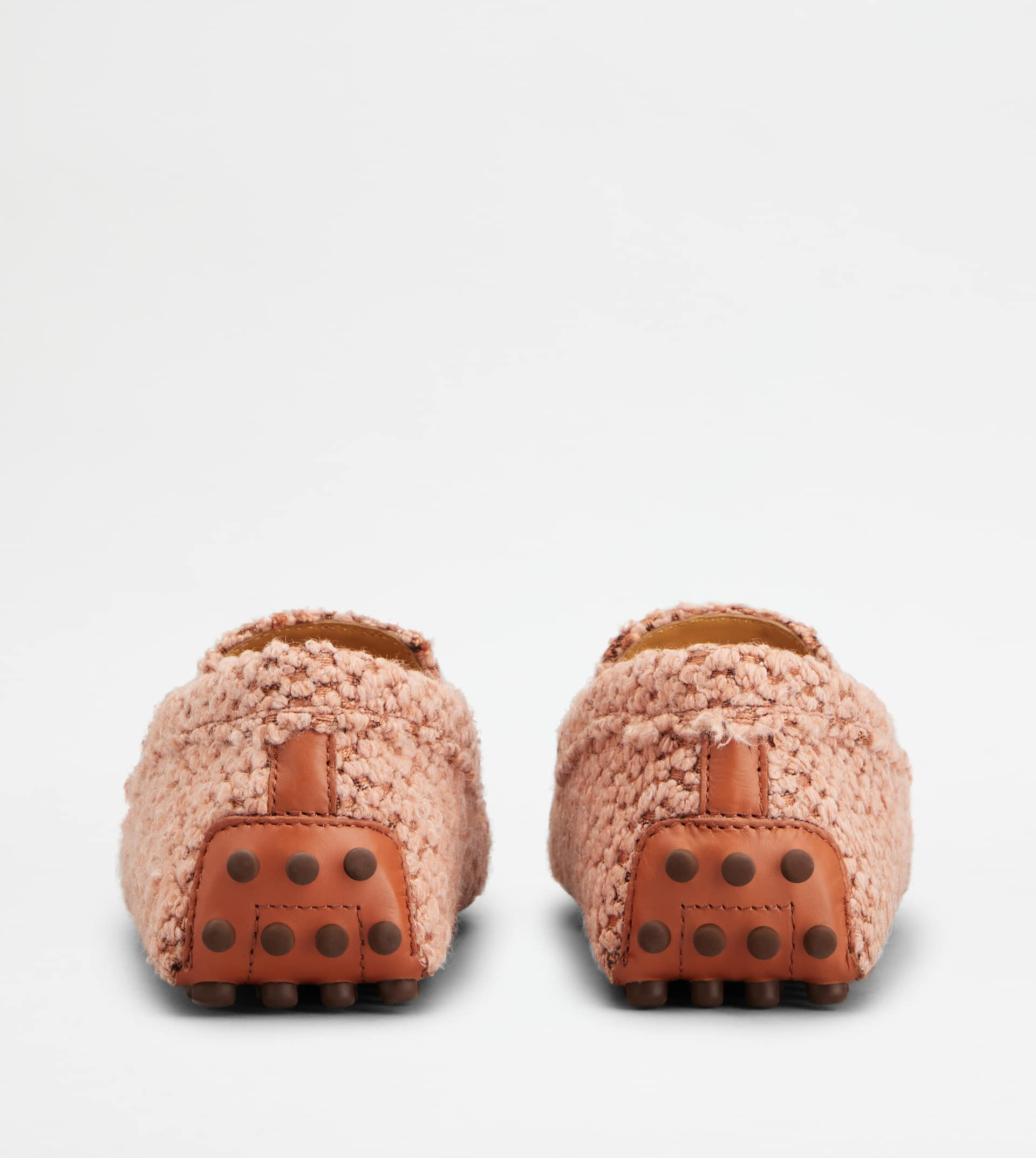 GOMMINO DRIVING SHOES IN FABRIC AND LEATHER - ORANGE - 3