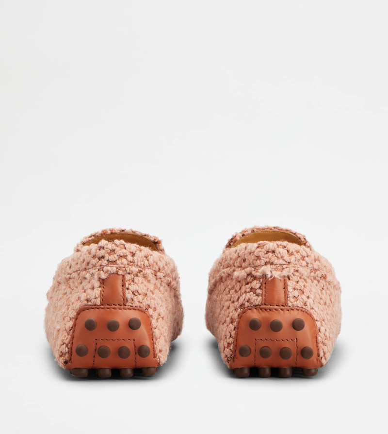 Tod's GOMMINO DRIVING SHOES IN FABRIC AND LEATHER - ORANGE outlook