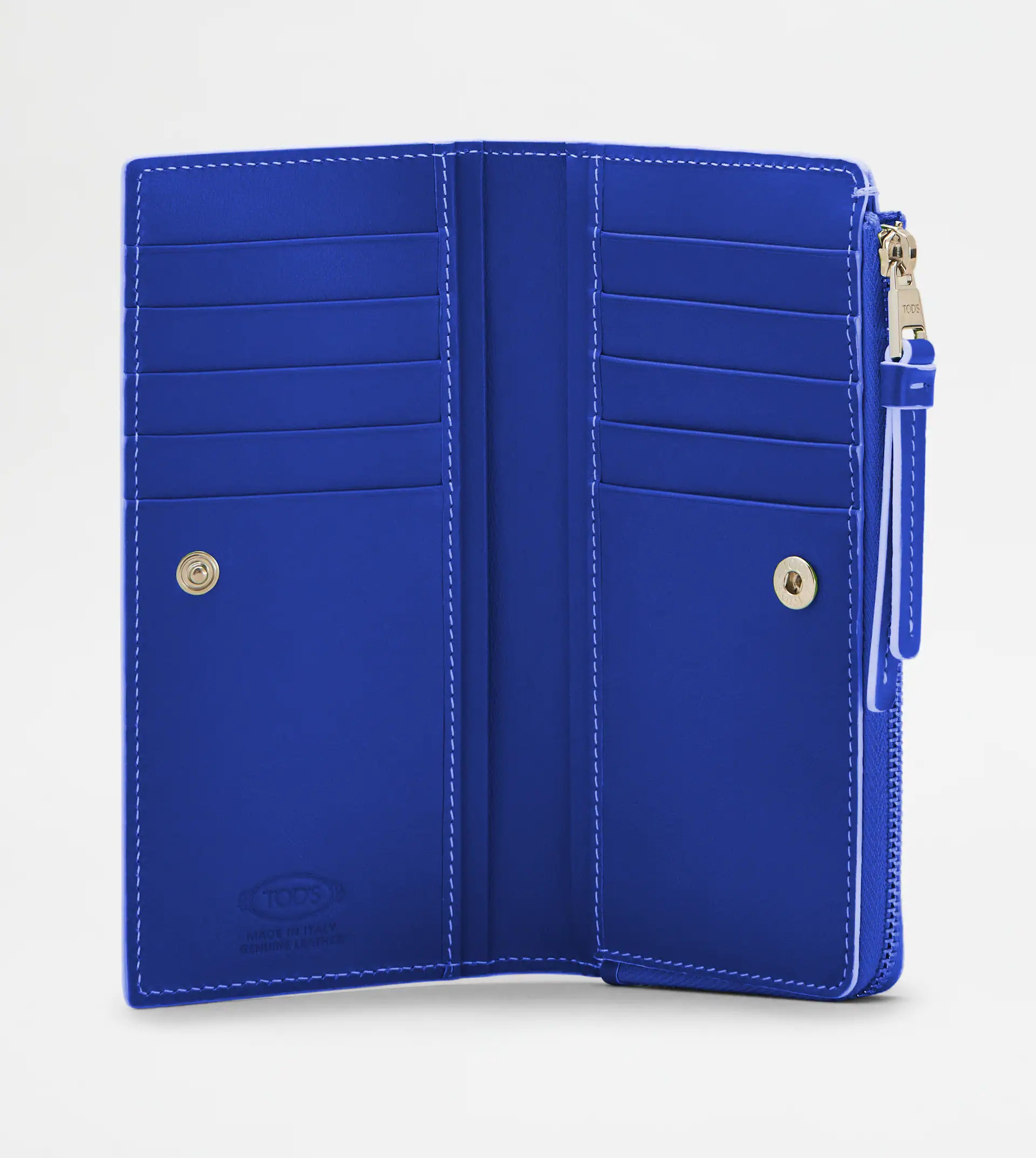 WALLET IN LEATHER - BLUE - 2