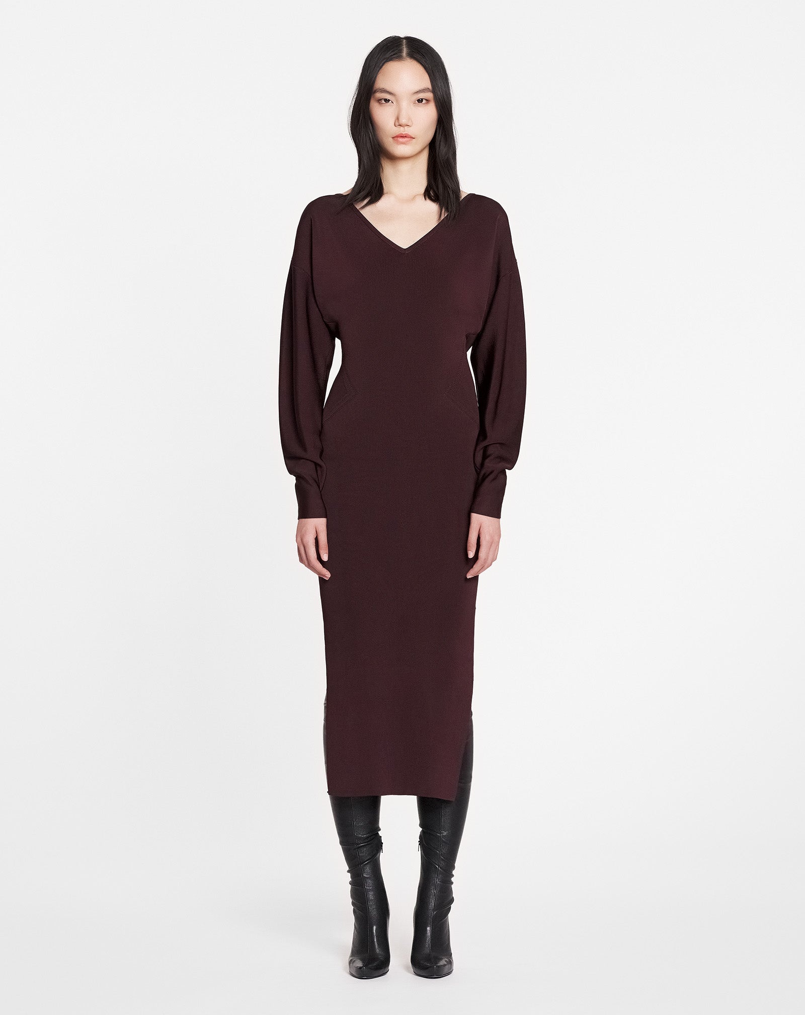RAGLAN-SLEEVE MIDI DRESS - 2