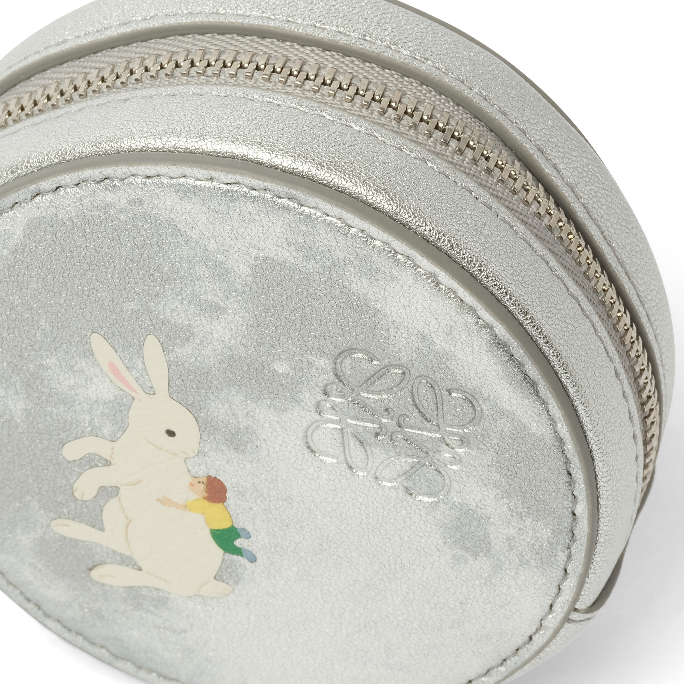 【LOEWE】 BUNNIES COOKIE COINCASE Loewe Bunnies Cookie Coincase in Silver | REVERSIBLE