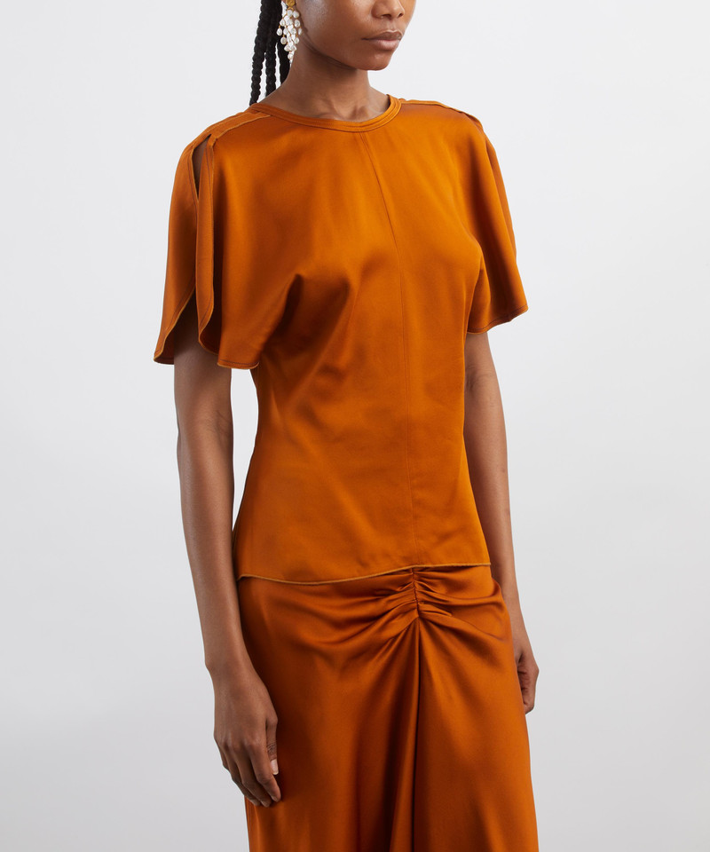 Victoria Beckham Bella Draped Satin Blouse outlook