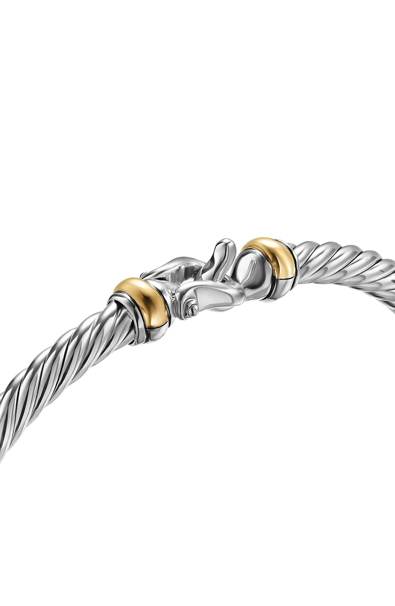David Yurman Cable Flex Buckle Bracelet in Sterling Silver with 14K Yellow Gold at Nordstrom - 5