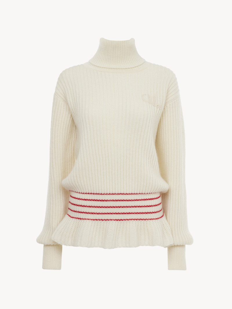 Chloé OVERSIZED LOGO TURTLENECK SWEATER IN A WOOL & MOHAIR KNIT outlook