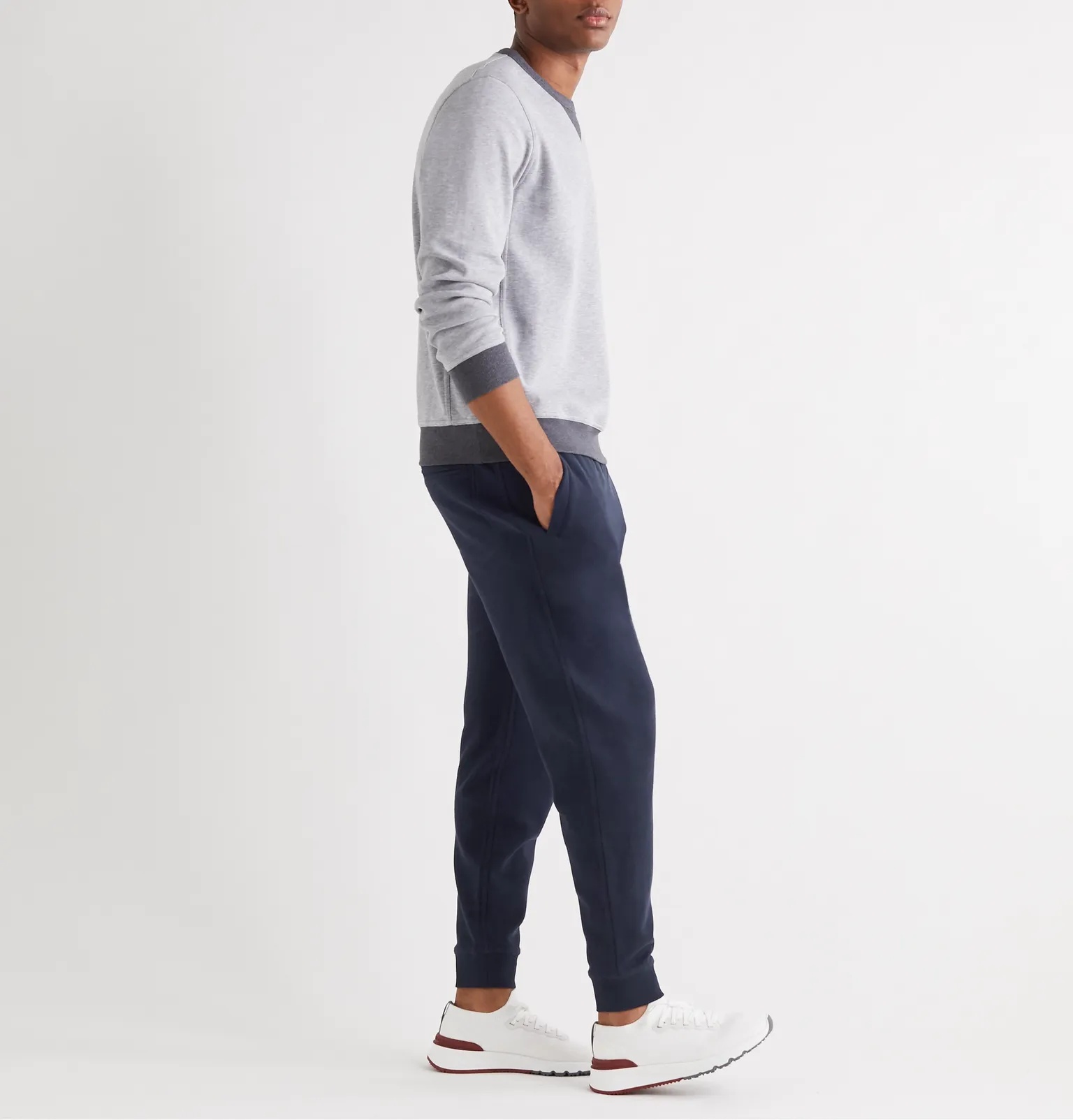 Tapered Cotton-Blend Jersey Sweatpants - 2