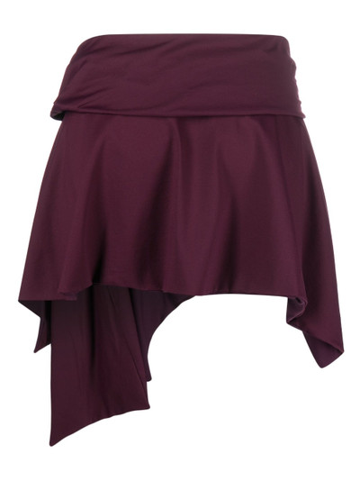 THE ATTICO asymmetric draped-design miniskirt outlook