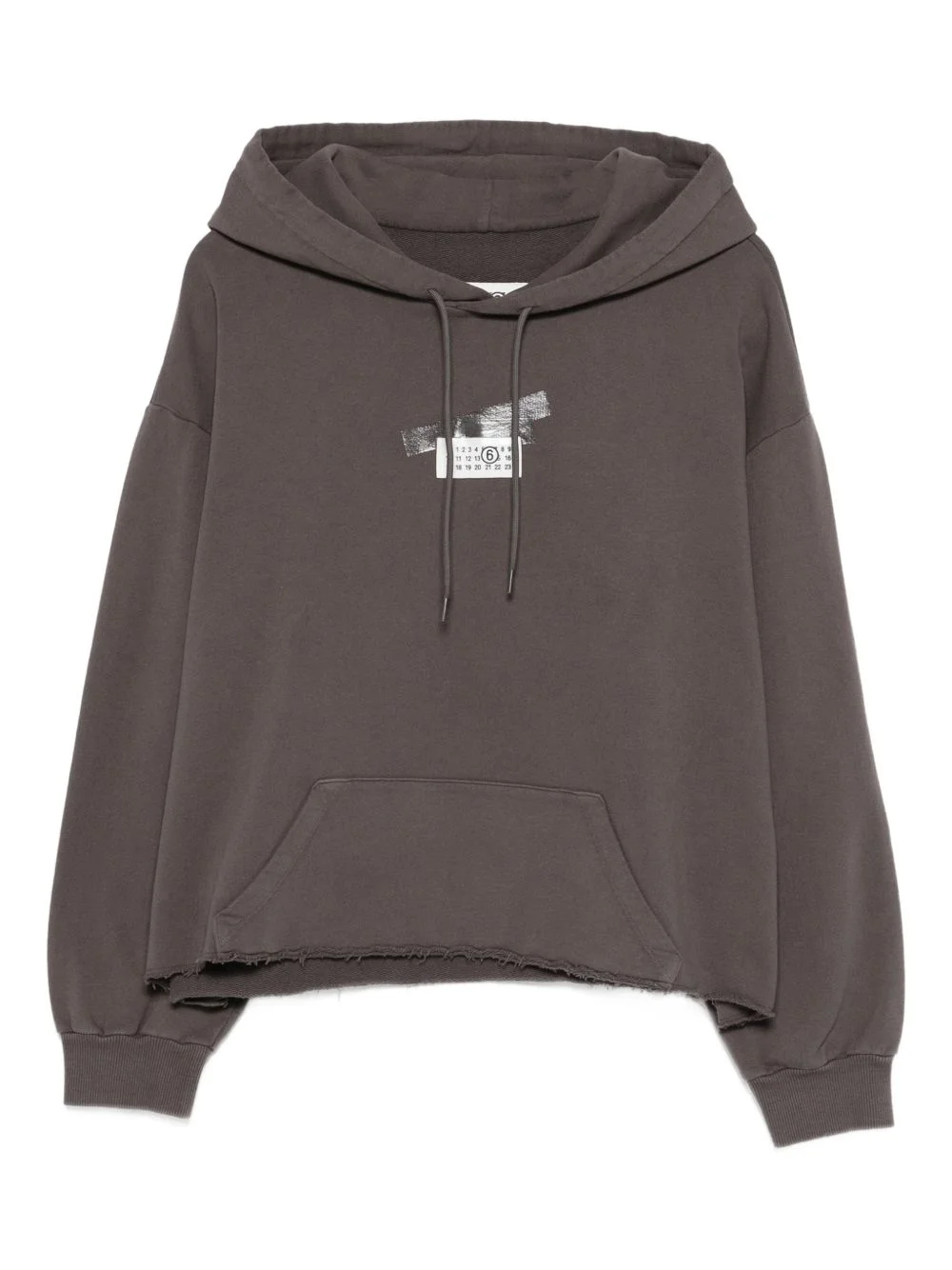 distressed hooded top - 1