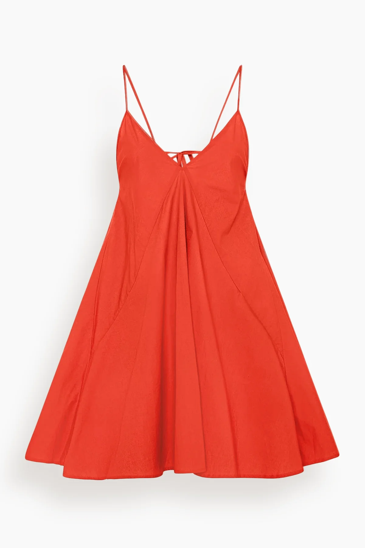 Flare Sun Dress in Vermilion - 1