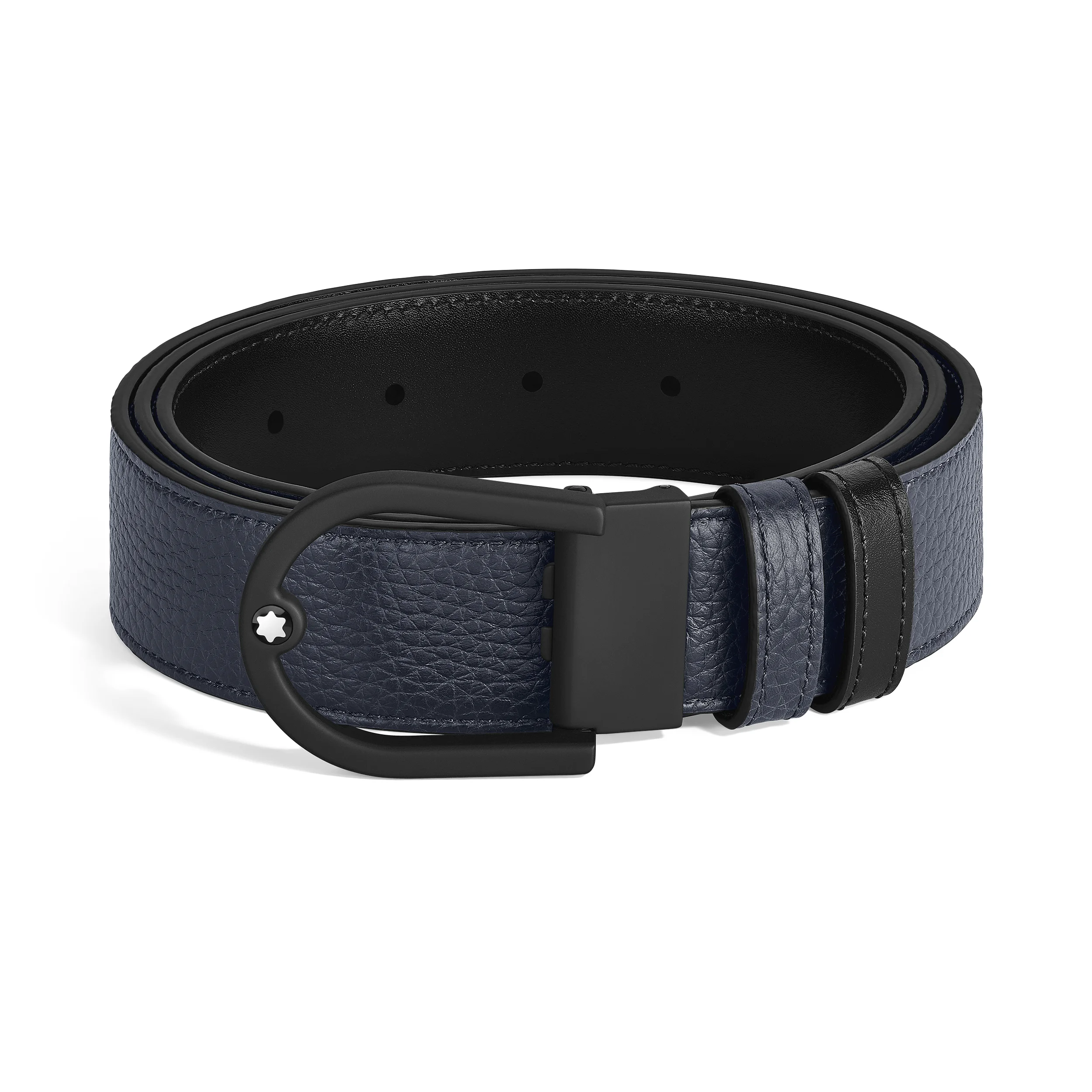 HORSESHOE 35 MM REVERSIBLE BELT IN GRAIN LEATHER - 1