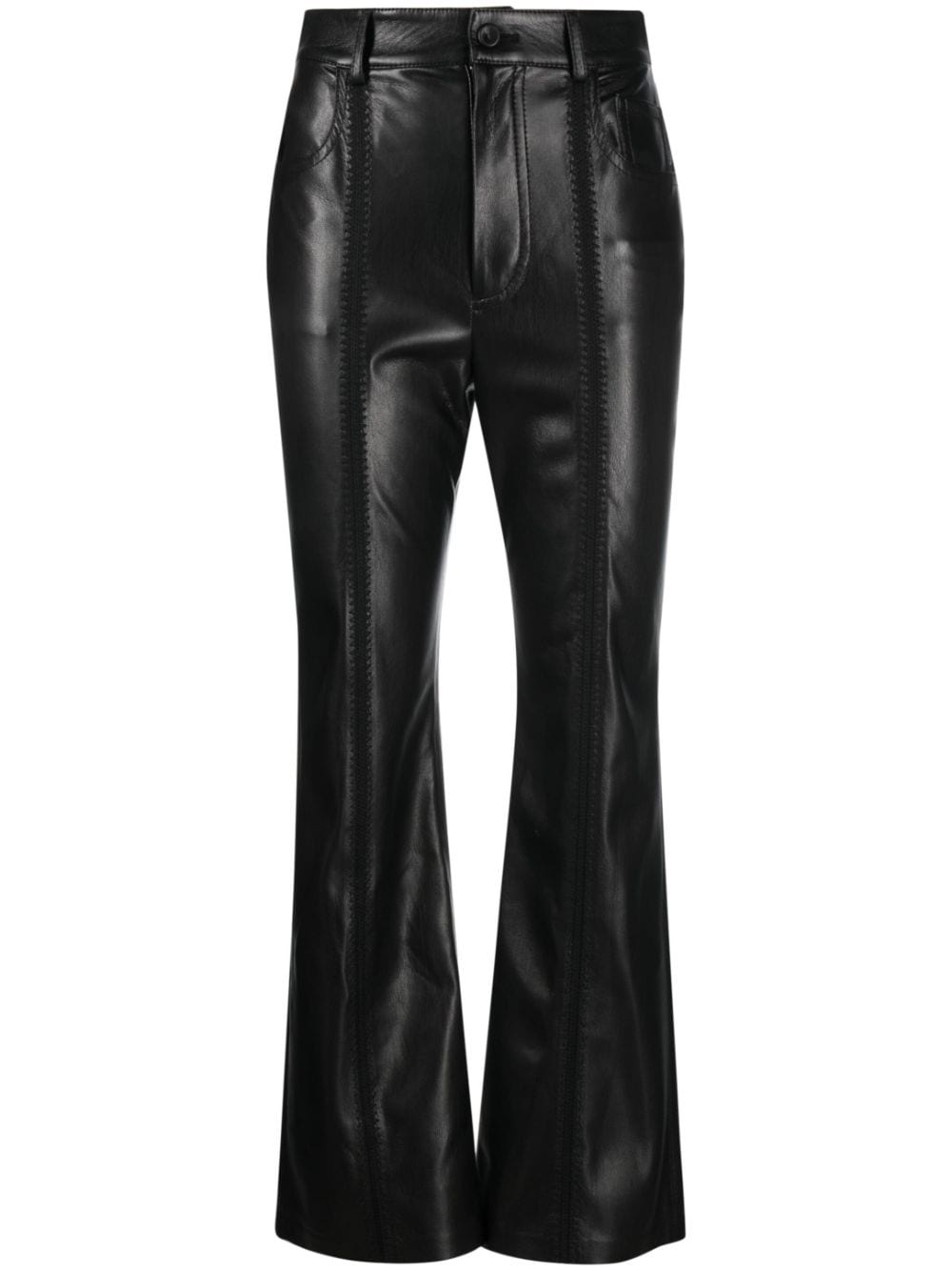 cropped kick flare trousers - 1