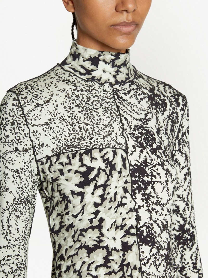 floral-print mock neck top 5