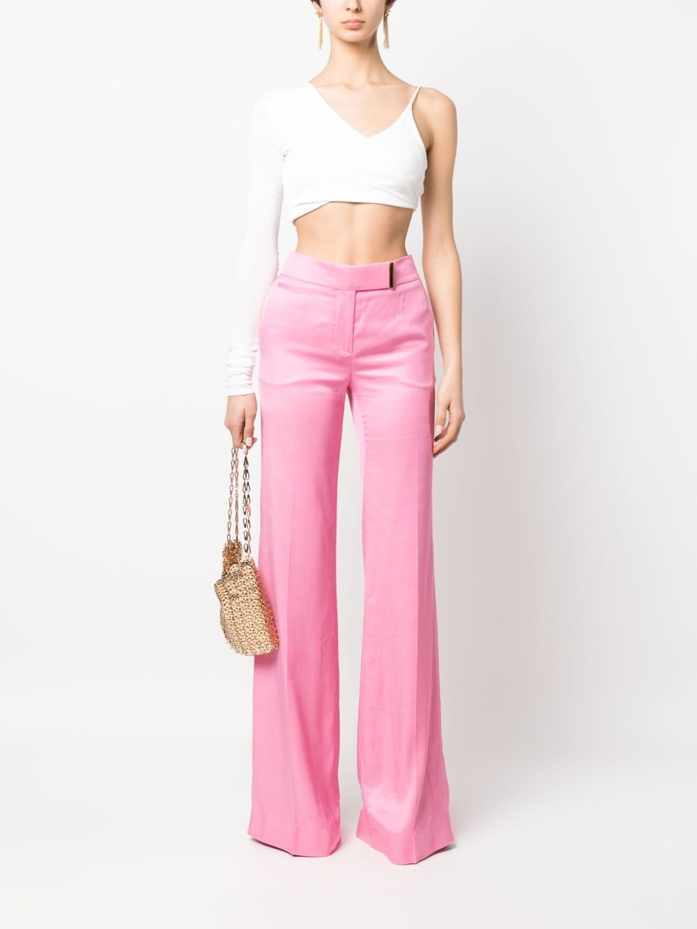 high-rise wide-leg trousers - 2