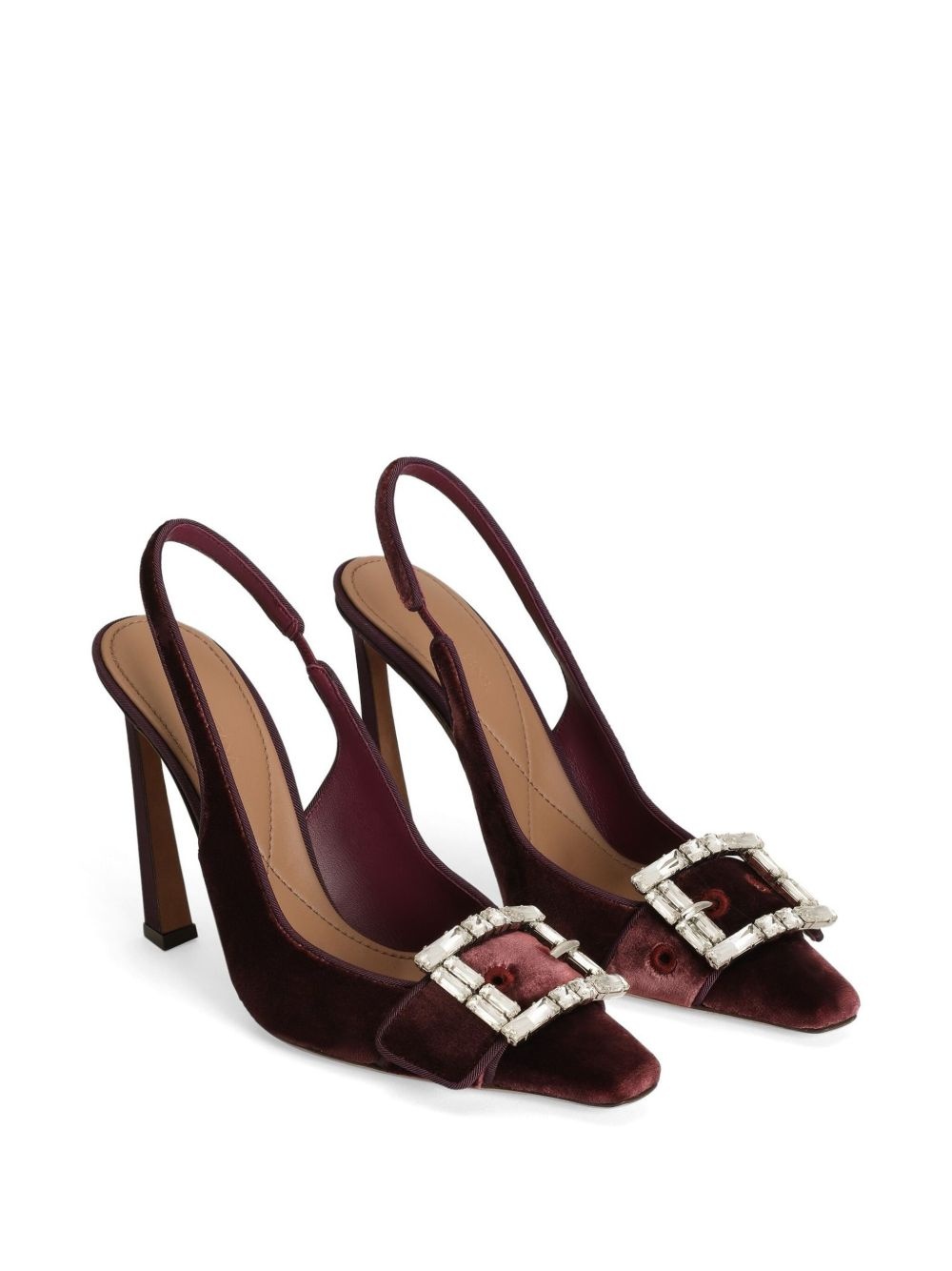crystal-buckle slingback pumps - 2