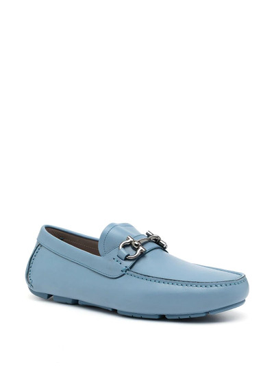 Salvatore Ferragamo Gancini-embellished leather loafers outlook