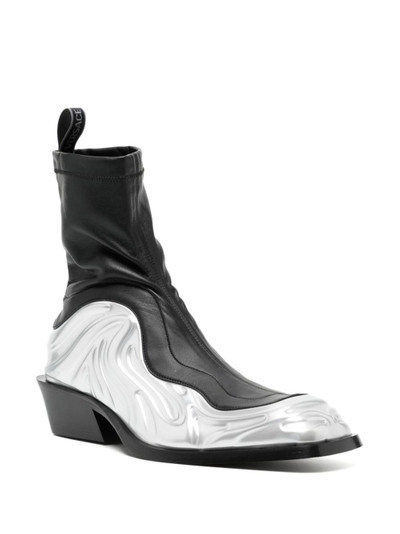 VERSACE Solare leather sock boots outlook