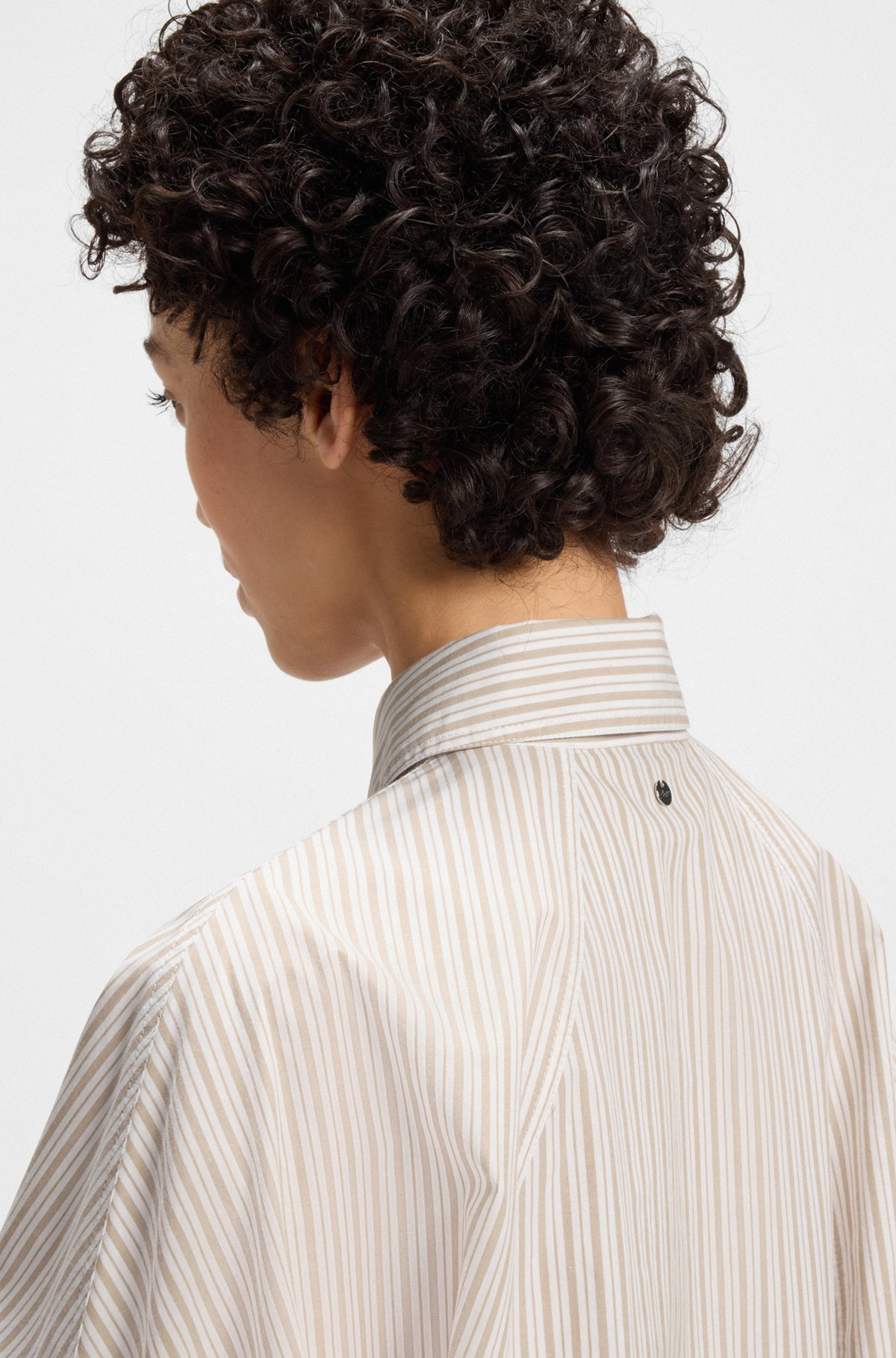 RELAXED-FIT BLOUSE IN STRIPED COTTON POPLIN - 6