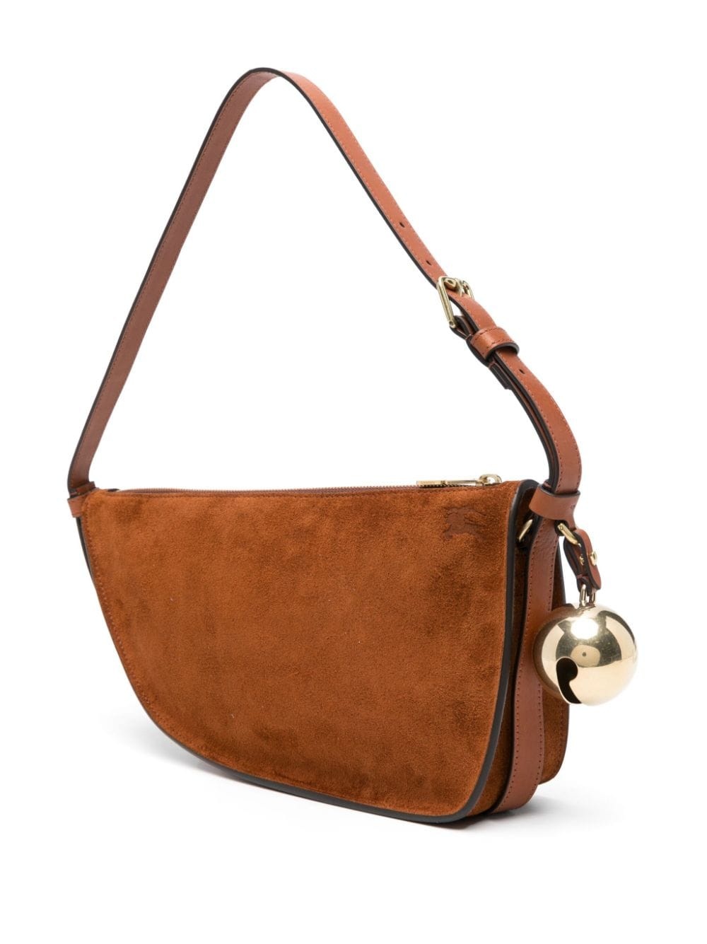 Shield Sling suede shoulder bag - 3