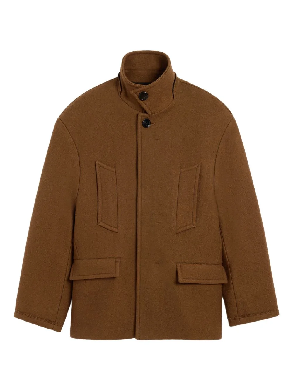 wool oversized high-collar Peacoat - 1