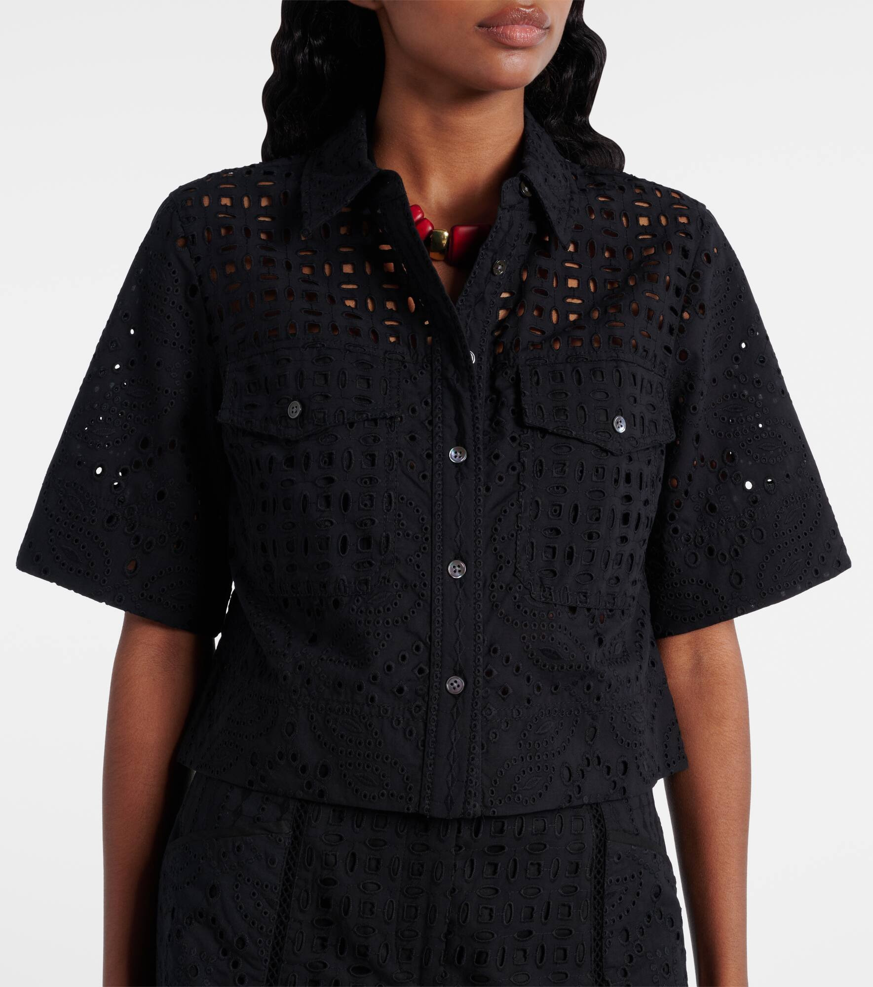 Spruce embroidered cotton shirt - 5