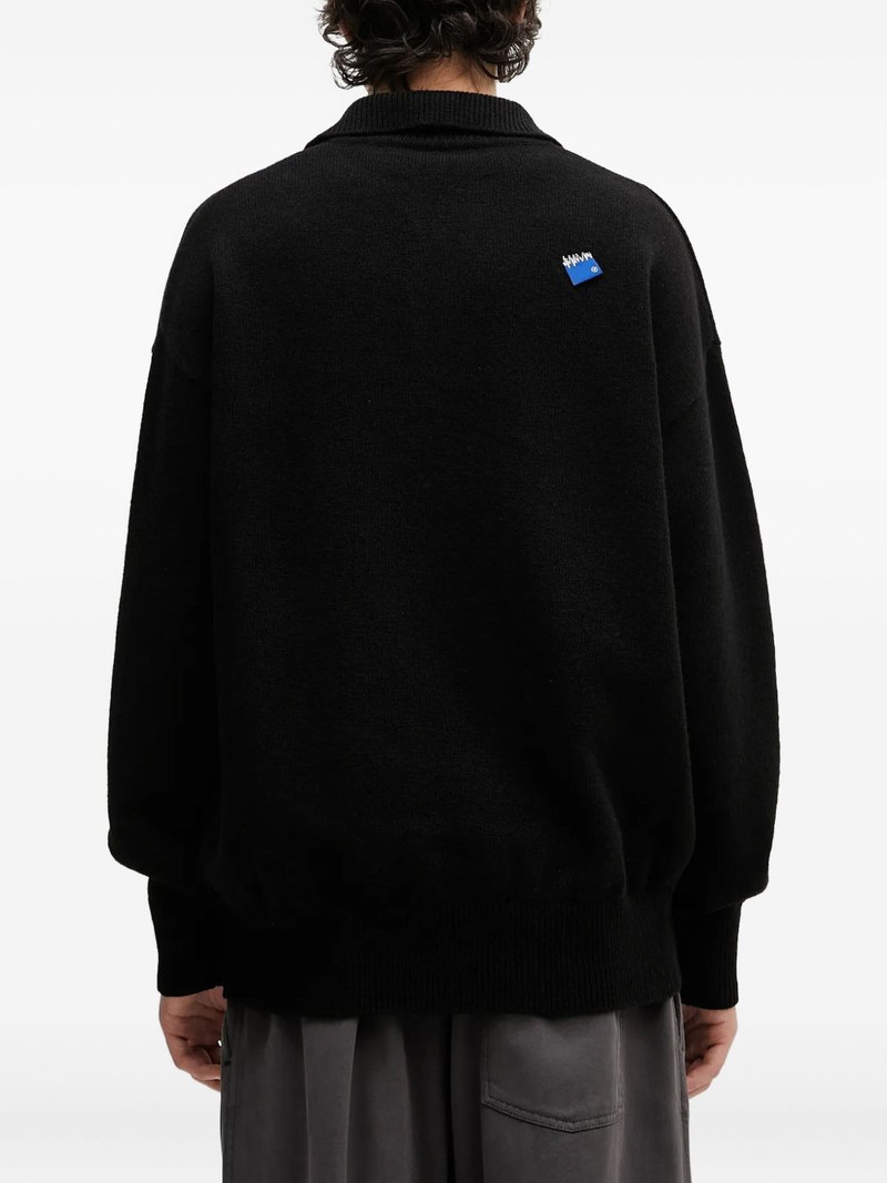 ADER error polo-neck logo-patch sweater outlook