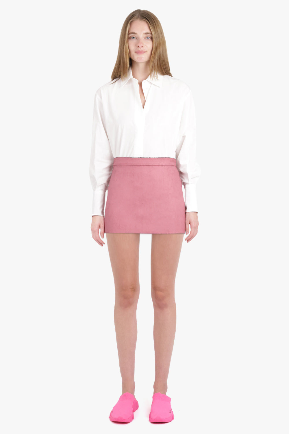 GONNA DENIM MINI SKIRT | THULIAN PINK - 4