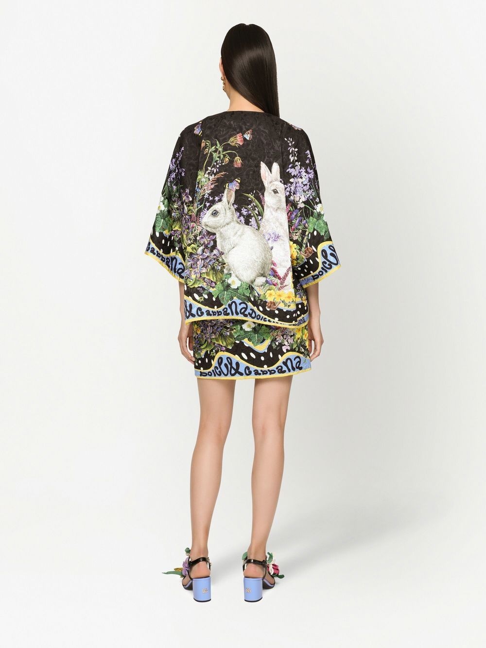 graphic-print mini skirt - 4