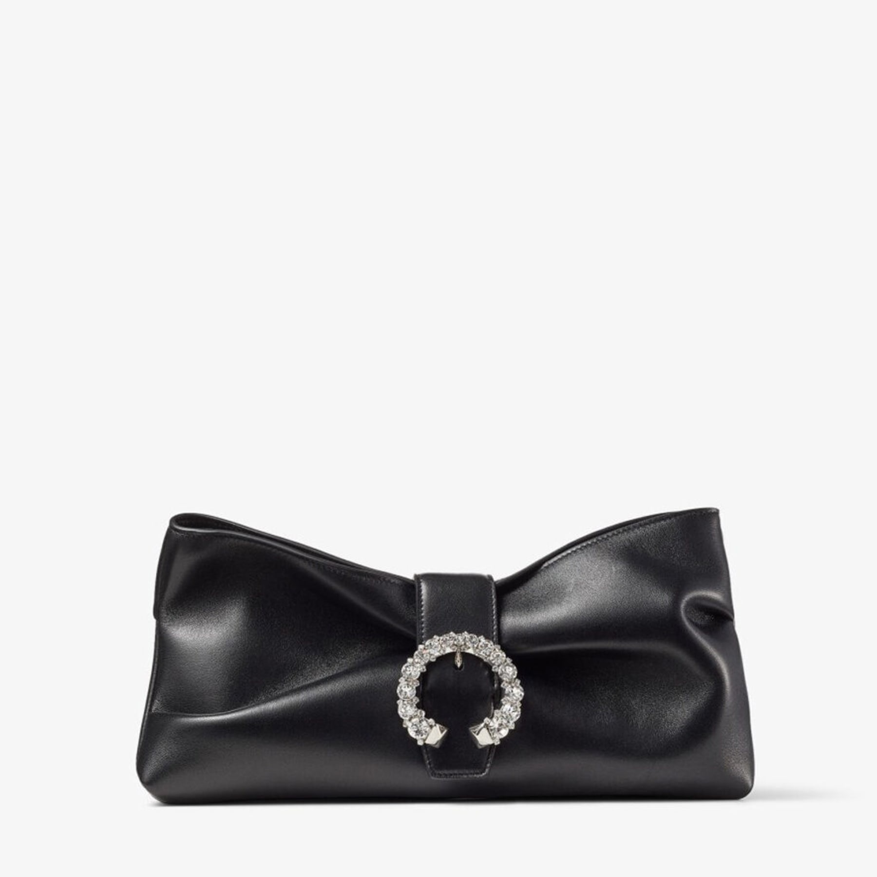 Madeline Soft Clutch
Black Nappa Clutch Bag with Crystal Buckle - 1