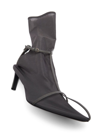 Jil Sander 65mm Mesh & leather ankle boots outlook